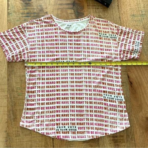 Anthropologie Maeve Right to Be Heard Voters Rights Tee Womens Size Small - Picture 9 of 12